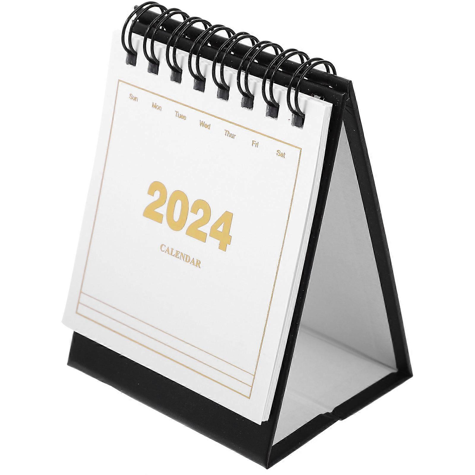 Desktop Mini Calendar 2024 Table Calendar Decorative Use for Decor 5Pcs
