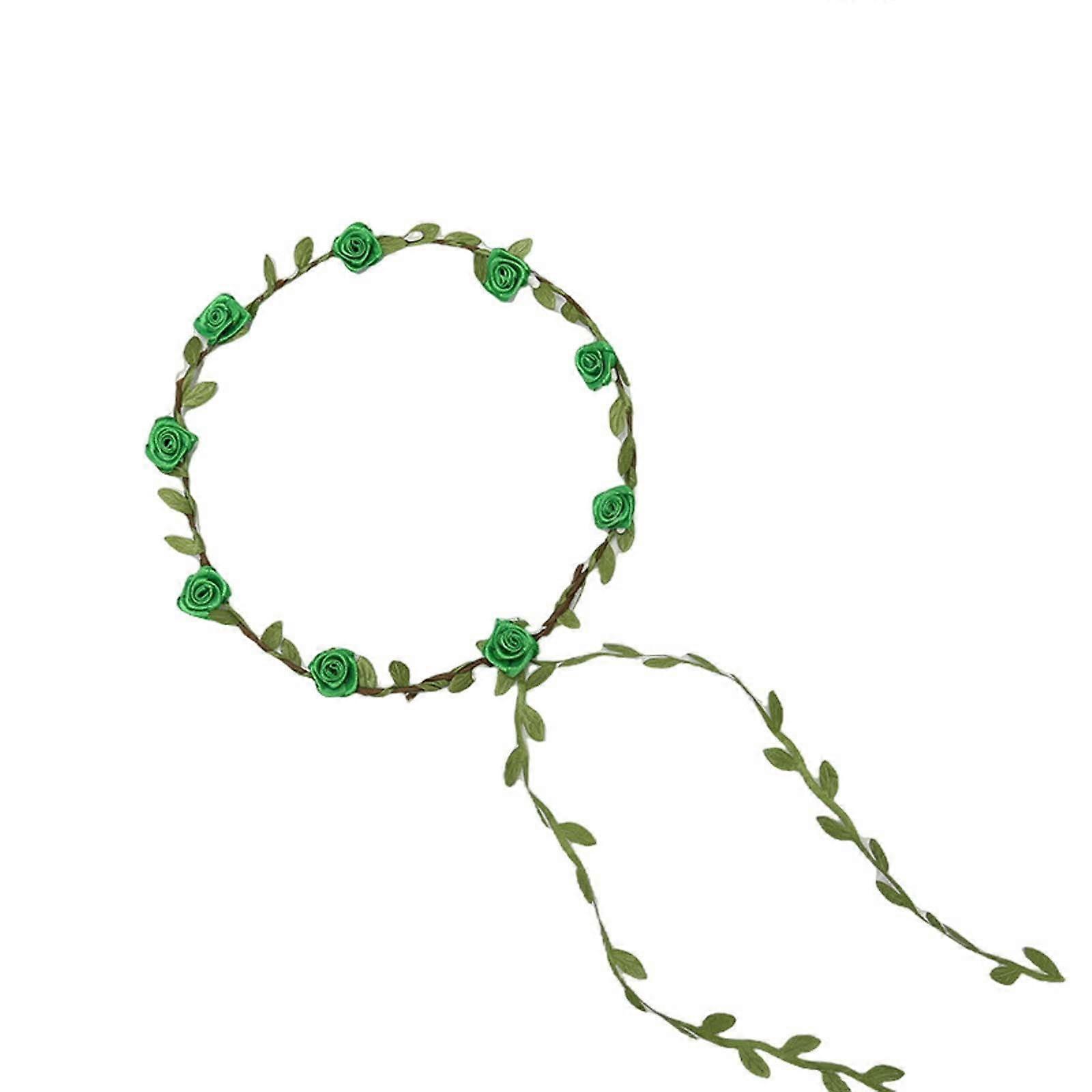 Ajauxi Beach Simulation Rose Flower Mori Headband Wreath Photo Props