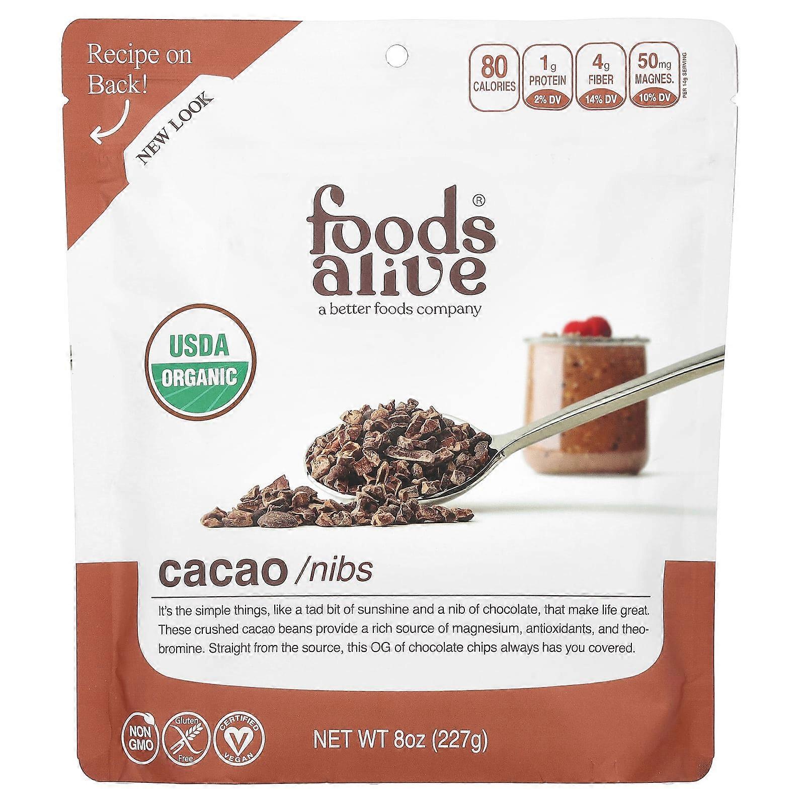Organic Cacao Nibs, 8 oz (227 g)