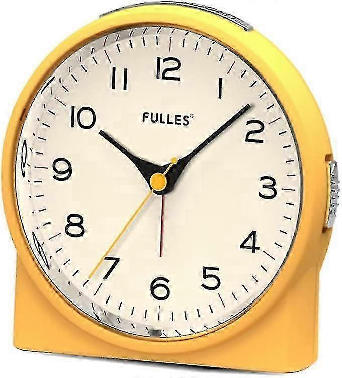 2025 Silent Analog Alarm Clock Non Ticking,Heavy Sleepers,Snooze, 6 Wake Up Sounds,Battery Operated and Light Functions, Easy Set (Blue) -Sy