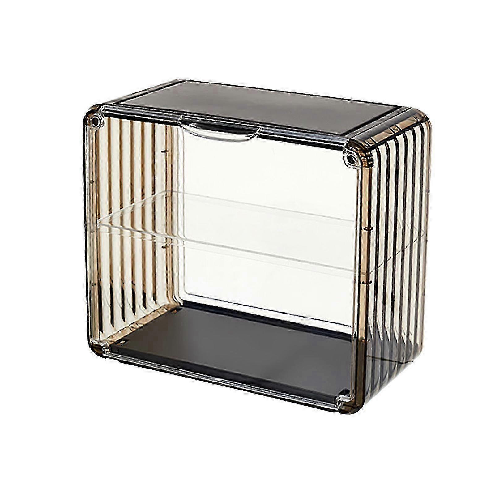Figure Display Box Acrylic Blind Box Display Case Assemble Collectibles Box Dustproof Protection Showcase For Action Figure Small Size Tea B