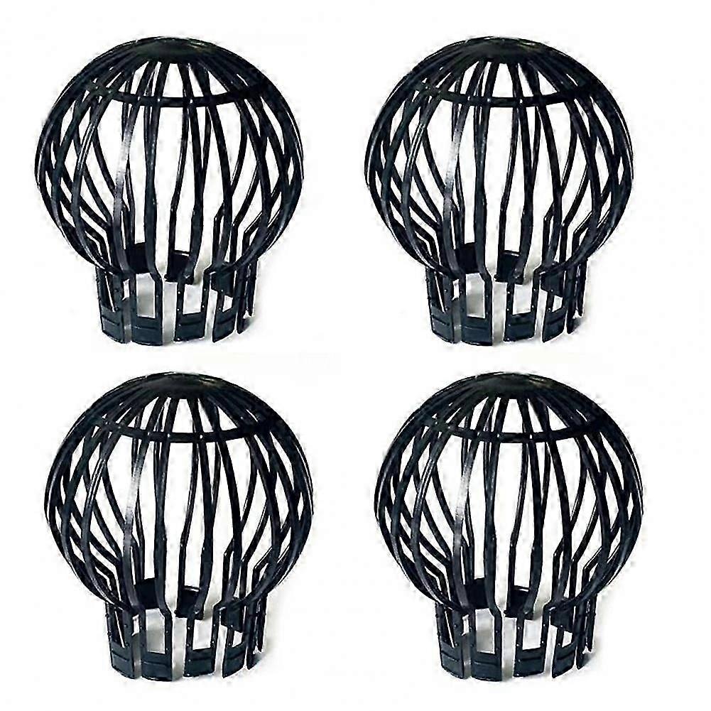 Gutter Guard 4 Pieces Gutter Filter Anti Leaf Gutter Plastic Gutter Guards Leaves Gutter Filter for Eaves Ditch Sewer Black 25-26s