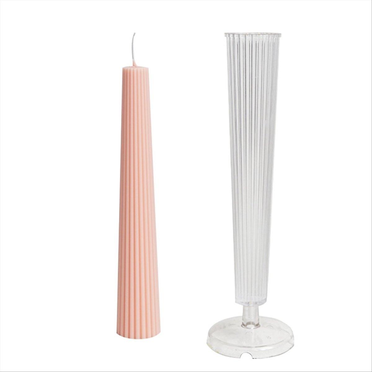 Striped Long Pole Column Aromatherapy Candle Mold Kit DIY Handmade