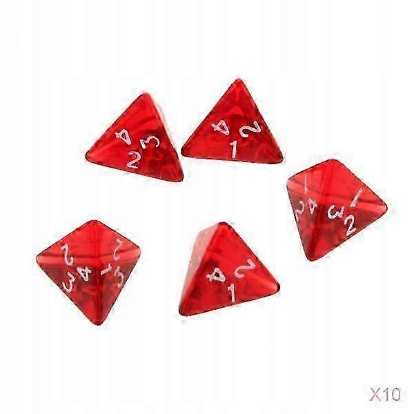 Pack Of 50 Gem Multi Sided Dices Polyhedral Dice Set D4 D&d Trpg Cup Games