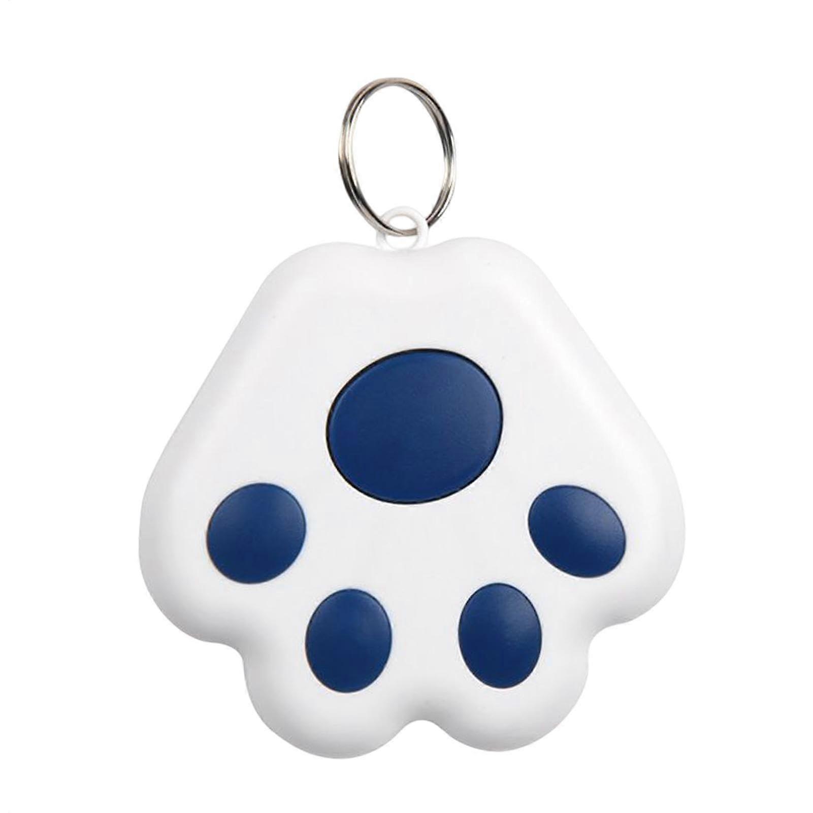 Dog GPS Tracker Real Time Positioning Smart Pet Tracker Tags Key Finder Cat Claw Shape Dark Blue