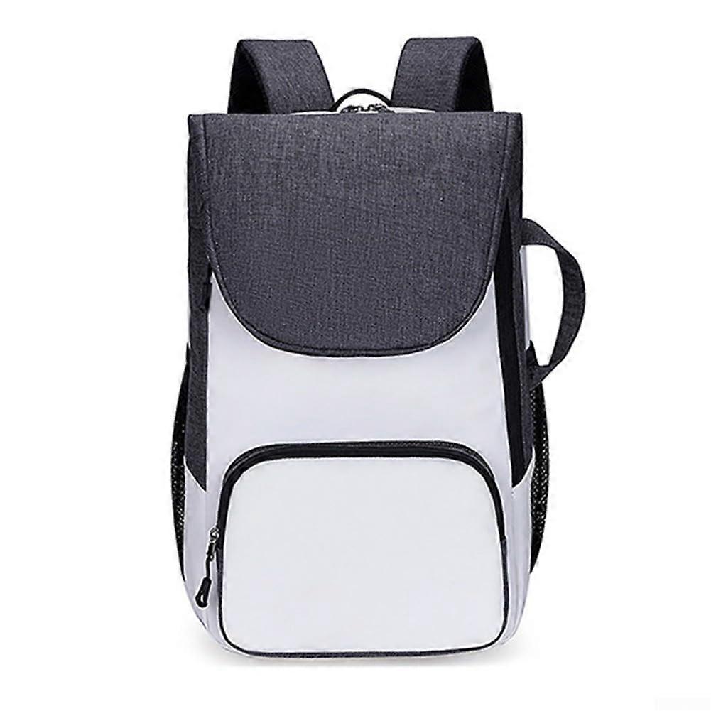 Functional Tennis Paddle Backpack Wet Dry Separation Compartment White Accessory Storage Pockets For Paddles