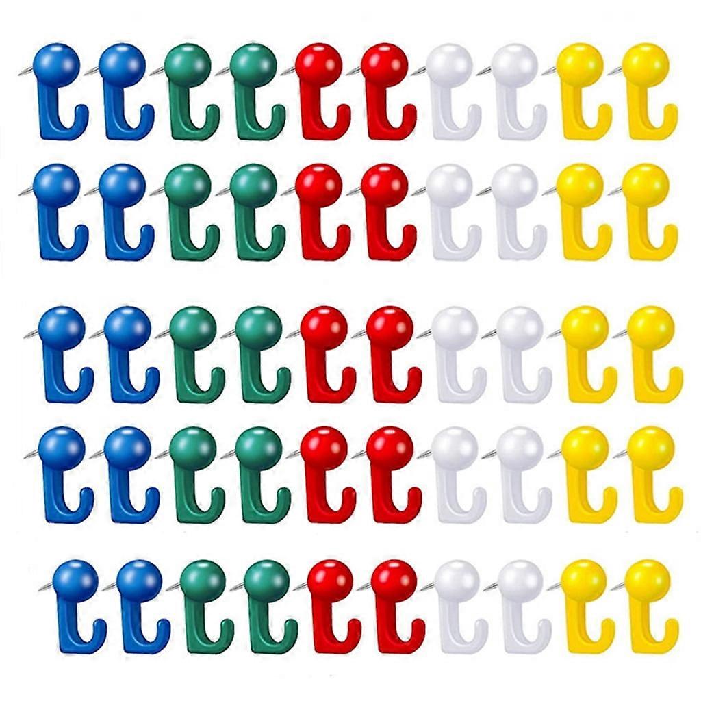 Dasbsug Pack of 50 pcs Decorative Thumb Tacks Hook-shaped Push Pins for DIY Box Sealed