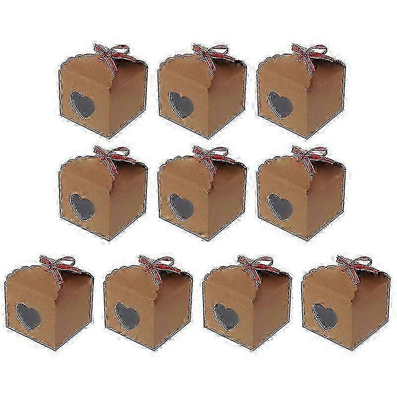 2025 10pcs Paper Cupcake Packaging Box
