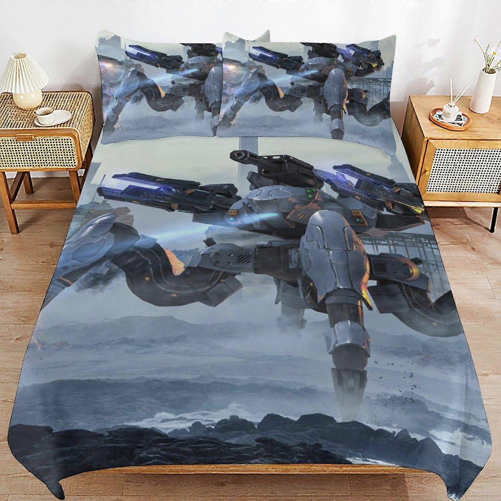 d85 War of the Robots Soft Fit Comfort Handling Sleep Ready Texture Wrinkle Free Duvet Cover Sets Gift Idea b85