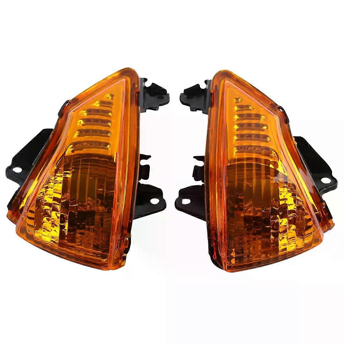 Motorcycle Front Turn Indicator Signal Winker For Kawasaki ER6N ER6F ER6R 2009-2011 2010 Black/Clear/Orange Lens