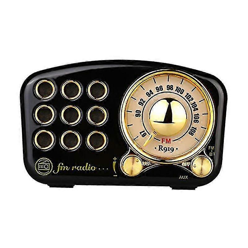Retro Bluetooth Speaker, Vintage Radio-greadio Fm Radio With Old Fashioned Classic Style, Strong Bass Enhancement, Loud Volume, Bluetooth 4.2 Wireless