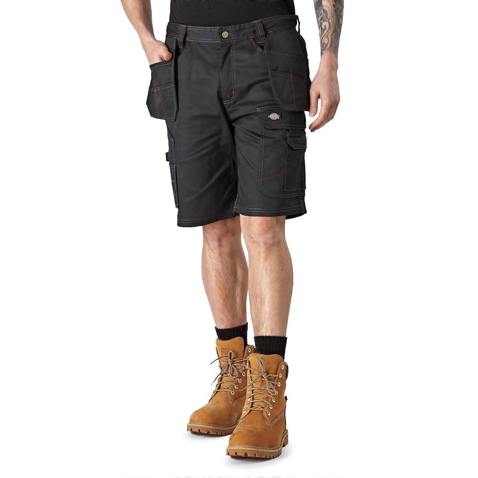 Dickies Redhawk Pro Work Polyester zwarte werkshorts voor heren