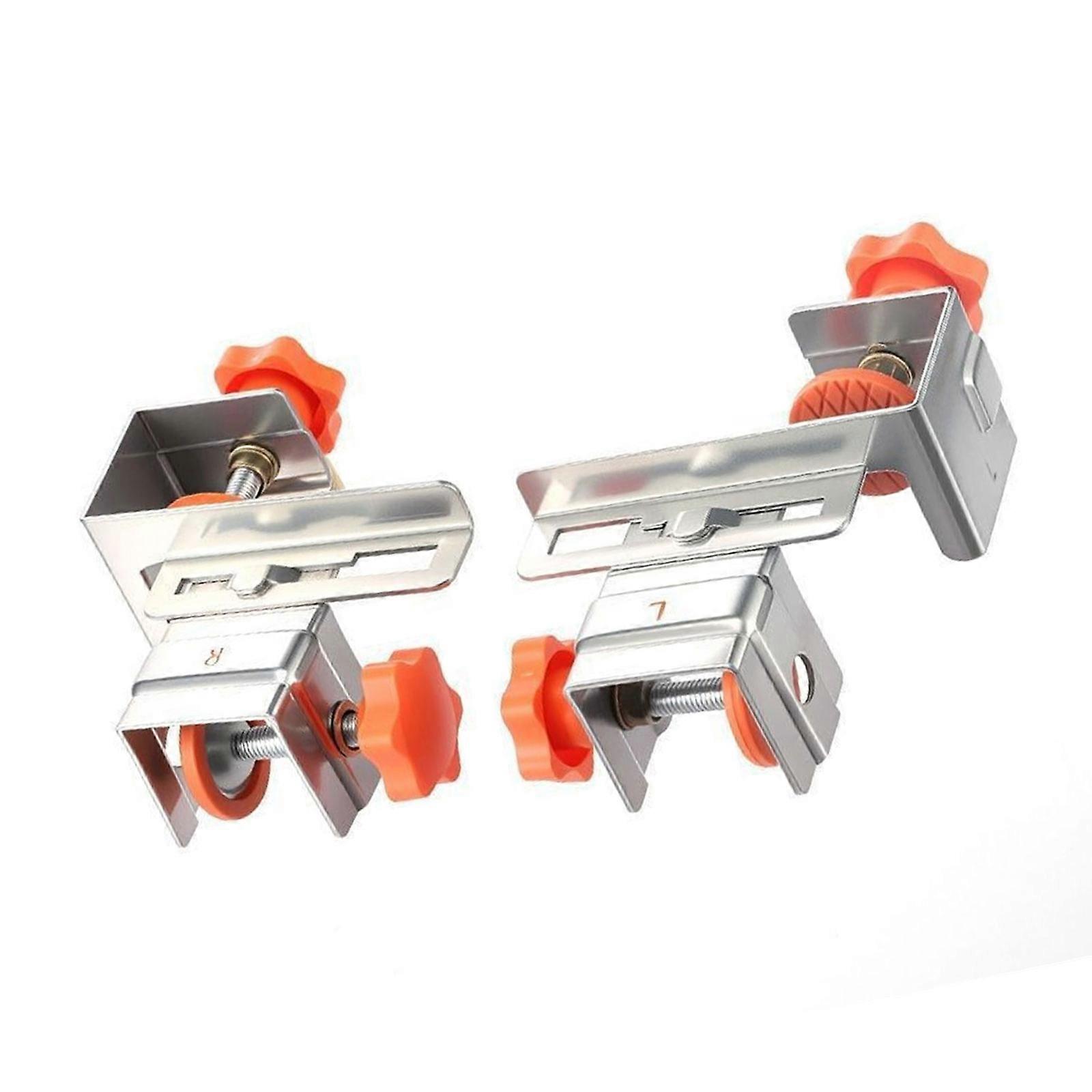 1Pair Drawer Front Panel Installation Clamp No Handle Cabinet Door Panel Mounting Jig Woodworking Fixing Clamp Multicolor