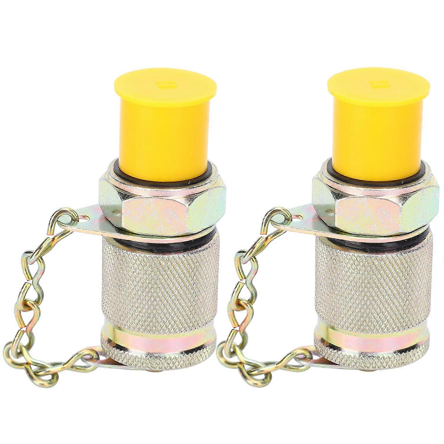 2Pcs Hydraulic Test Adapter High Pressure Hose Fitting Measuring Point Coupling ToolM14 x 1.5‑M16 x 