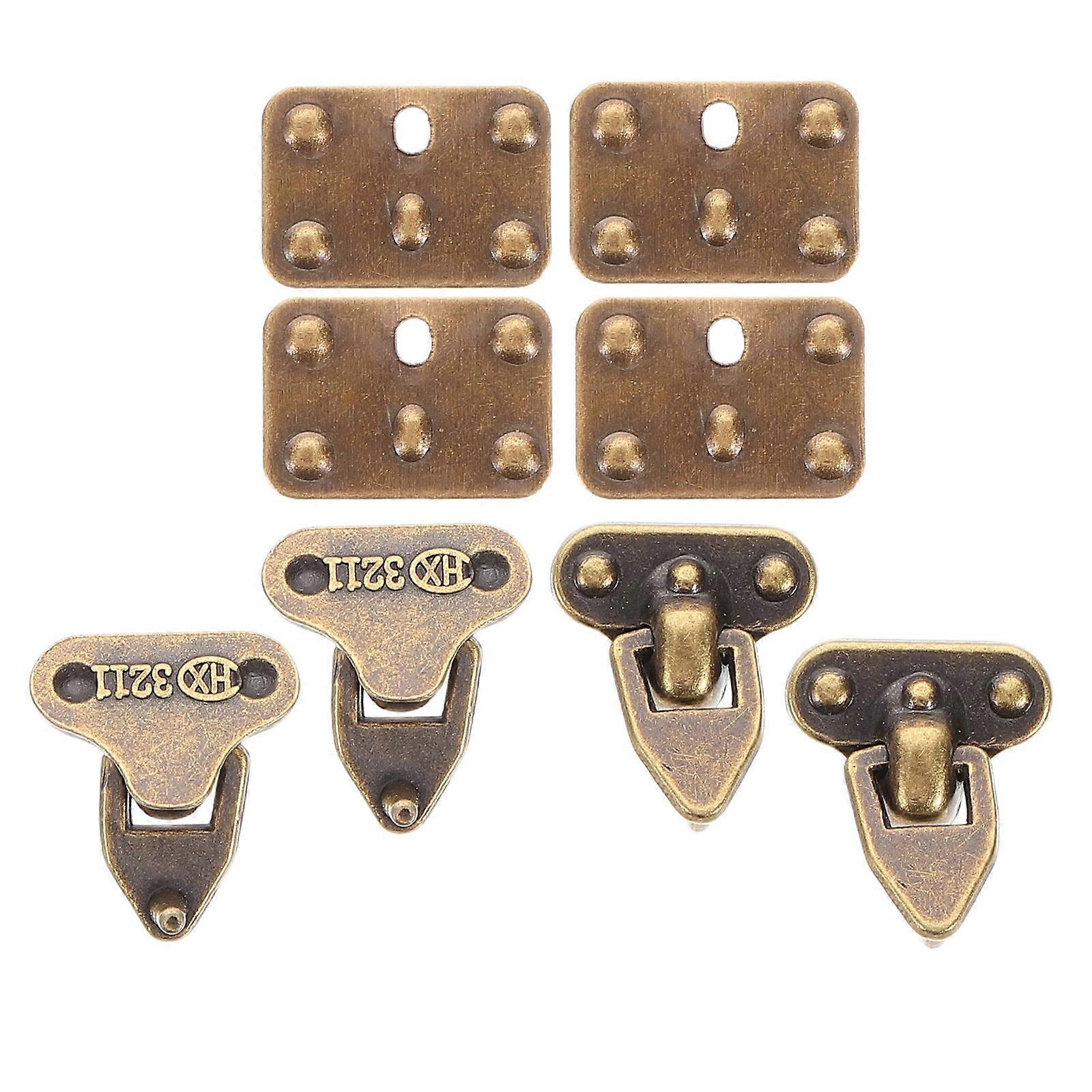 Mini Suitcase Clasps Metal Locks for DIY 4Sets Doll Making Accessories