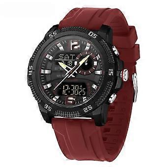 SANDA 3372 Dual Display Wekker Horloge Rood