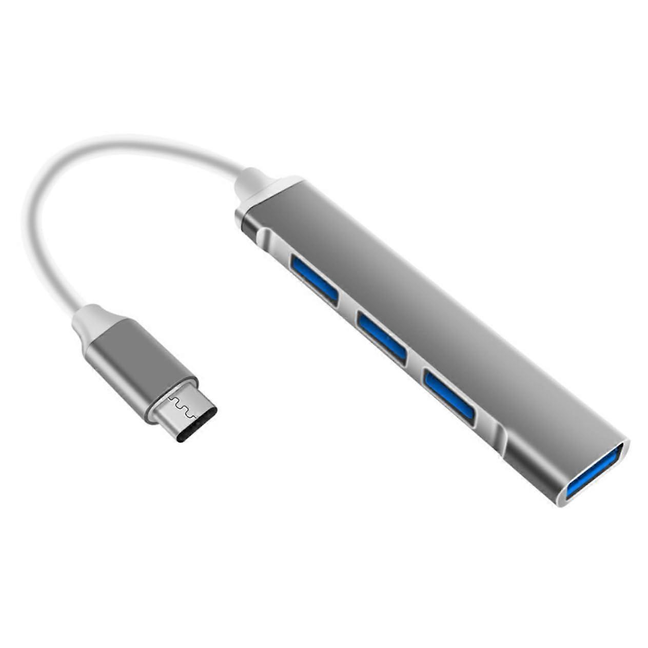 USB Hub Adapter Splitter Dock with  Speed Expansion for Laptop and PC, 4 Type Ports