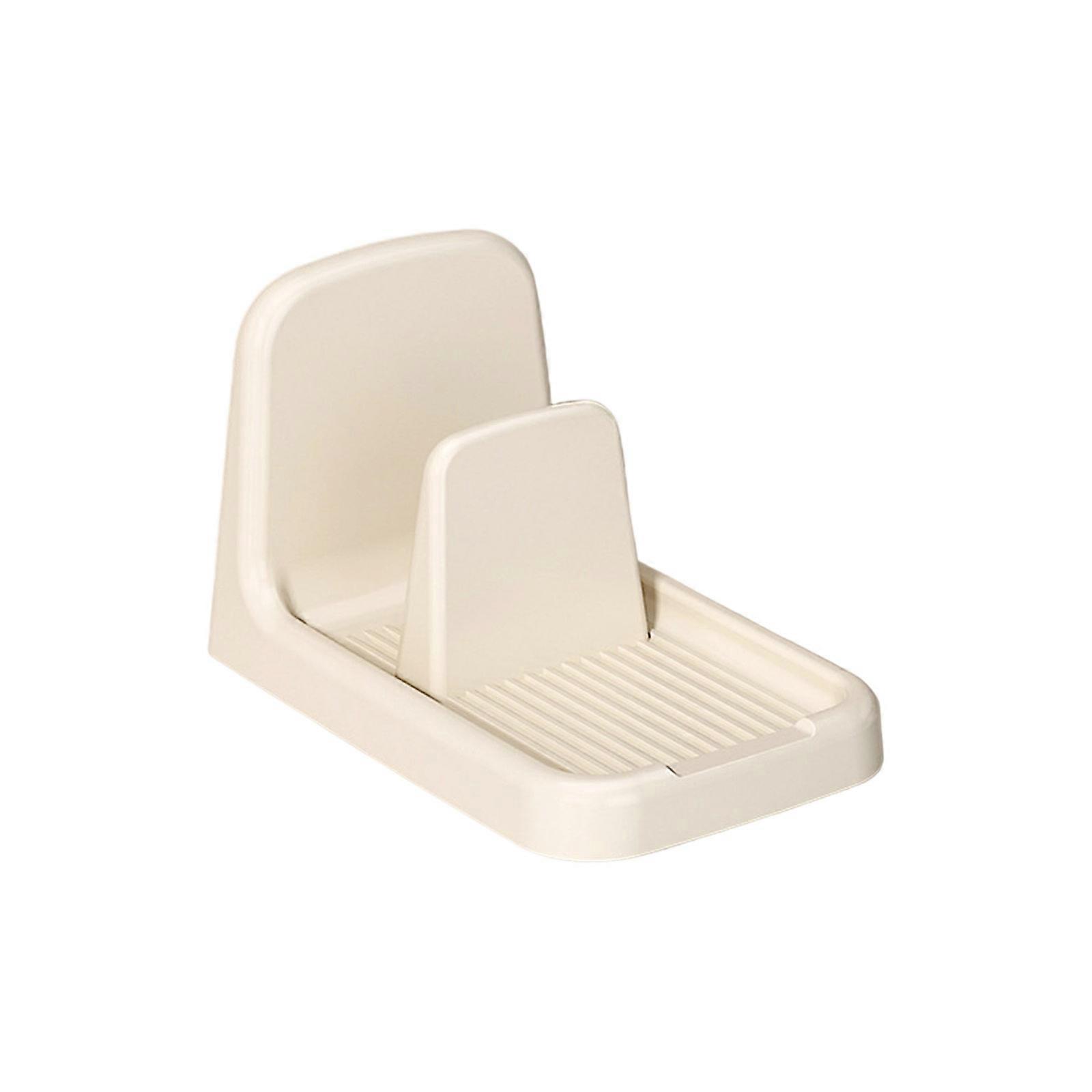 Convenient Kitchen Storage Solution Efficient Kitchen Organizers Space Saving Stand Rack For Pots Lids And Spatulas  Milk white