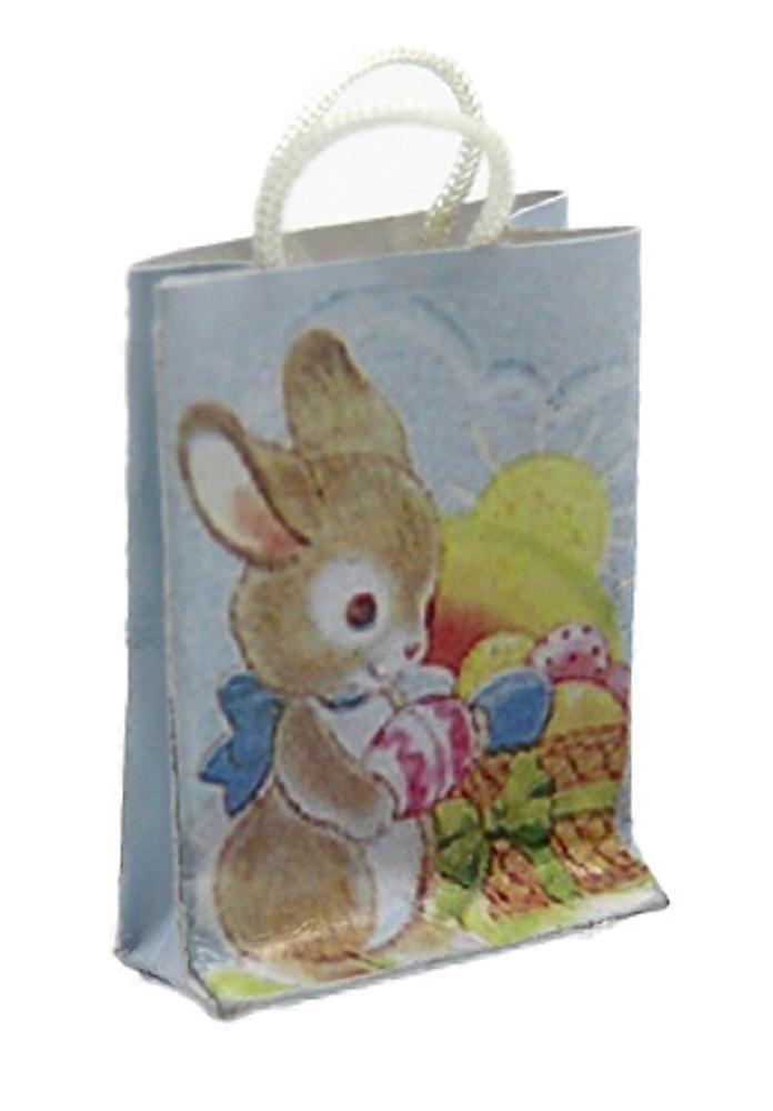 بيت الدمى الأزرق الأرنب التسوق هدية حقيبة مصغرة الحضانة متجر متجر التبعي