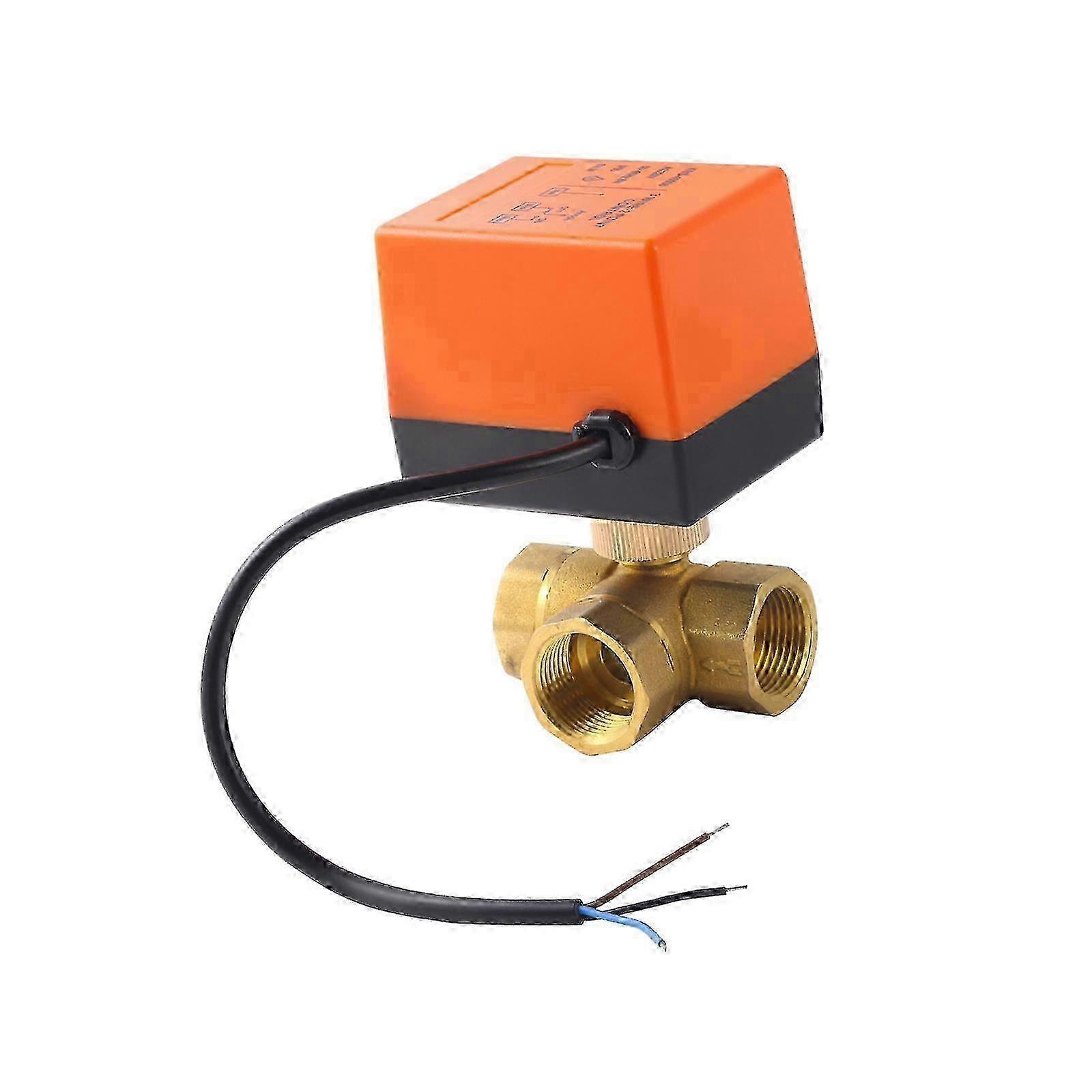 2 Way 3 Wire Brass Motorized Ball Valve Electrical Valve for Complex Systems DN15 10mm