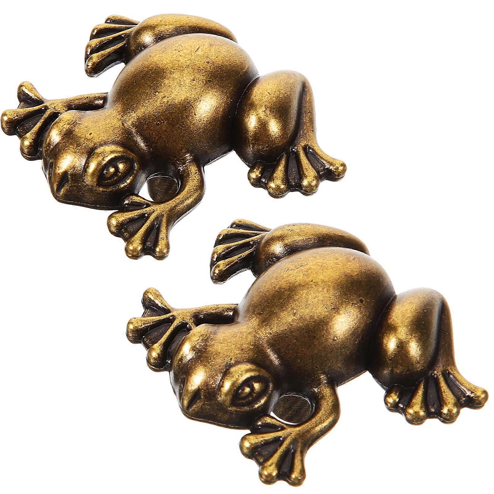 2pcs Door Handle Frog Shape Pull Handle Replacement Wardrobe Door Handle Retro Drawer Pull