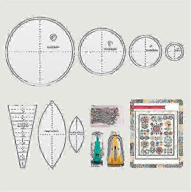 Sunflower Quilt Template Setpatchwork Quilting Template Ruler Kit Stencil Diamond Grade Ruler