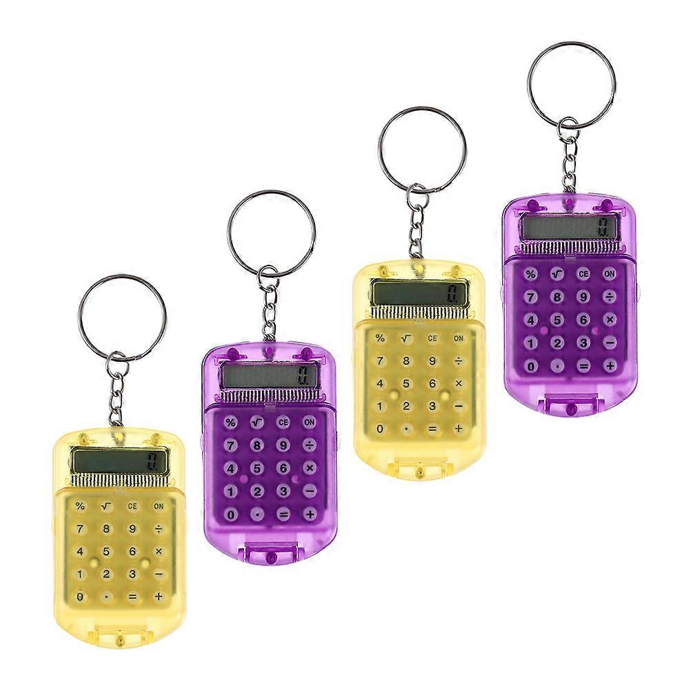Flip-Open Calculator Mini Calculator for School 4Pcs Portable Pocket Counters