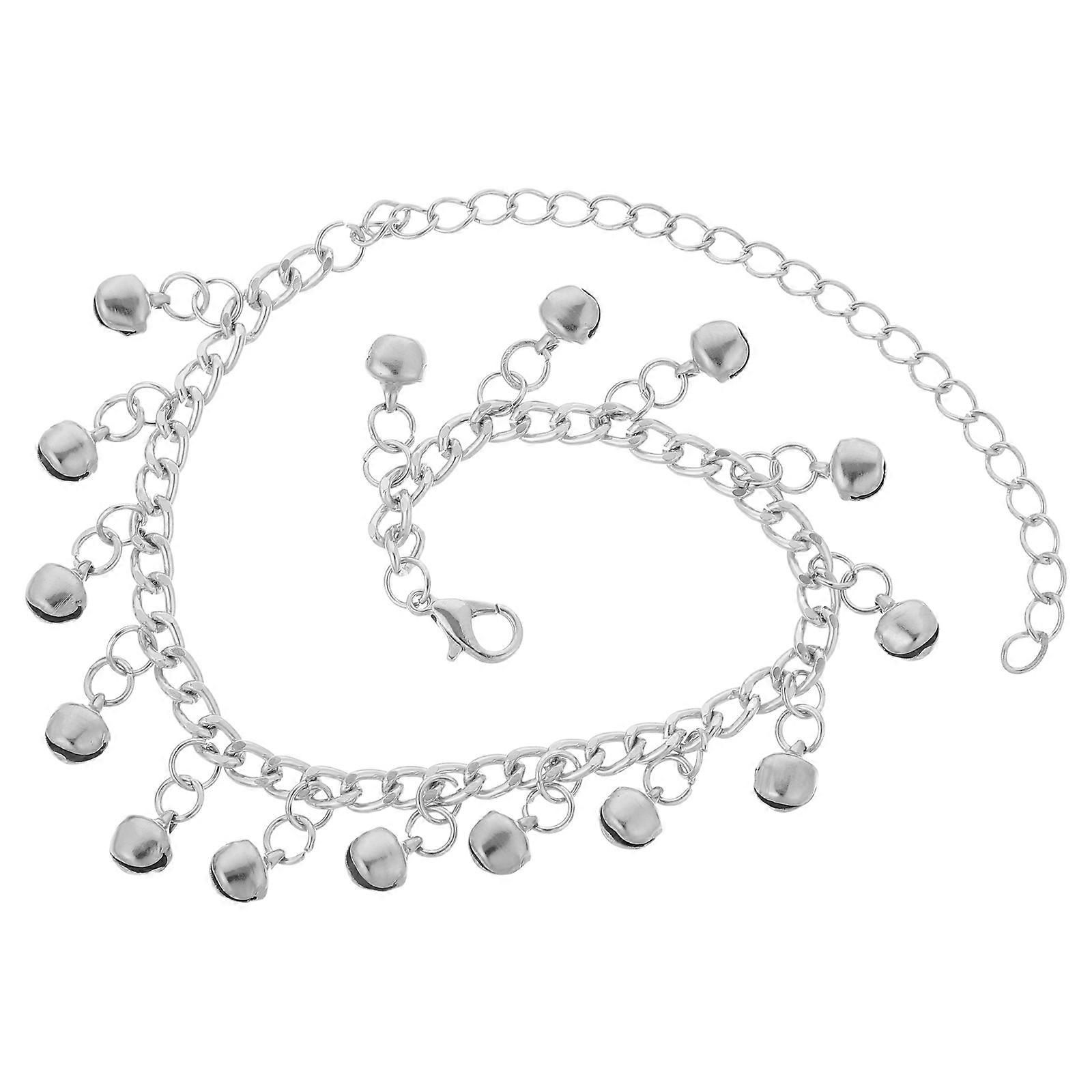 Adjustable Bell Anklet Bell Ankle Decoration Silver Foot Chain