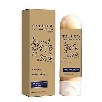 Beef Tallow Peel-Off Face Mask, Organic Tallow and Collagen Balm, Gentle Pores Cleansing & Exfoliating Peel-Off Mask, Oil Control & Soothing