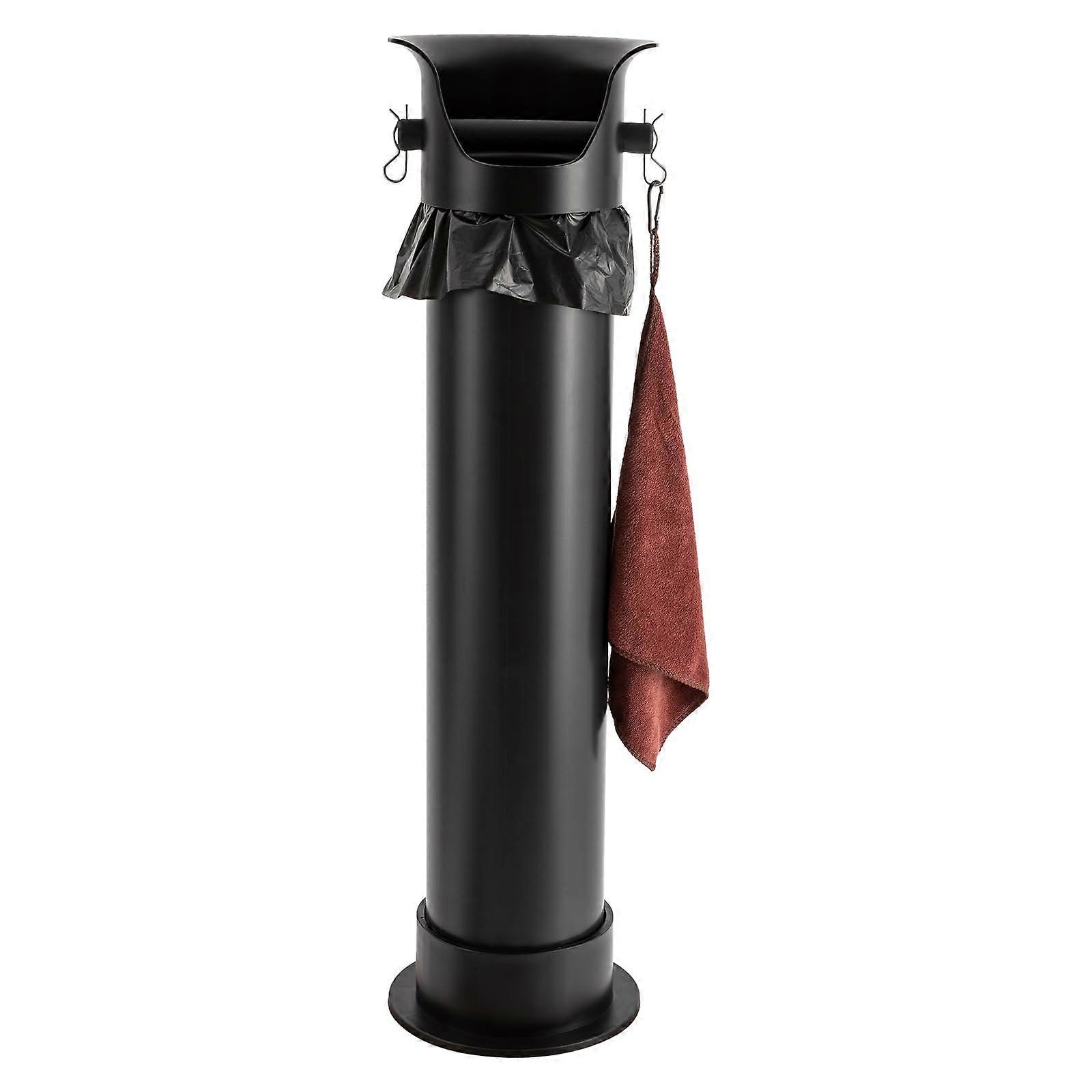 Commercial Coffee Knock Box Large Capacity Espresso Grounds Bin with Noise Reduction Rubber Bar