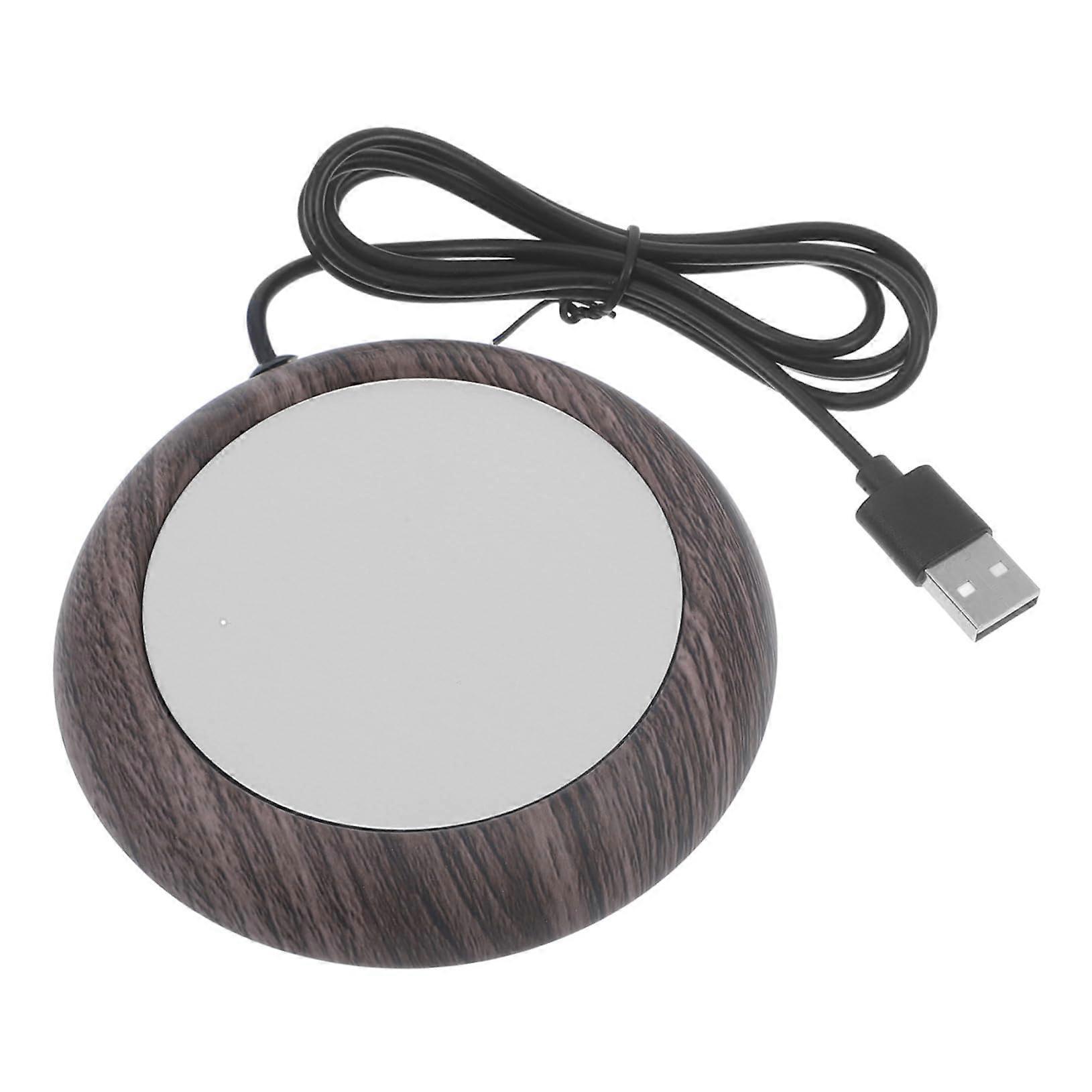 USB Mug Warmer with Temperature Control, Even Heating Pad for Desk, Fits Most Cups, EasyClean Surface