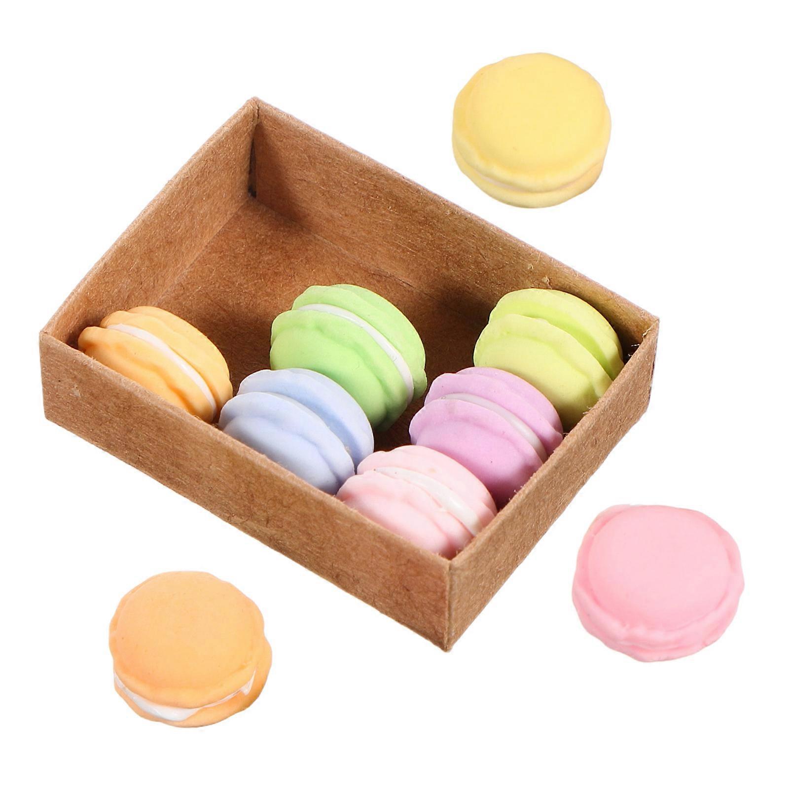 Mini Macarons Artificial Macaron for Tabletop Display 5Sets Realistic Accessories
