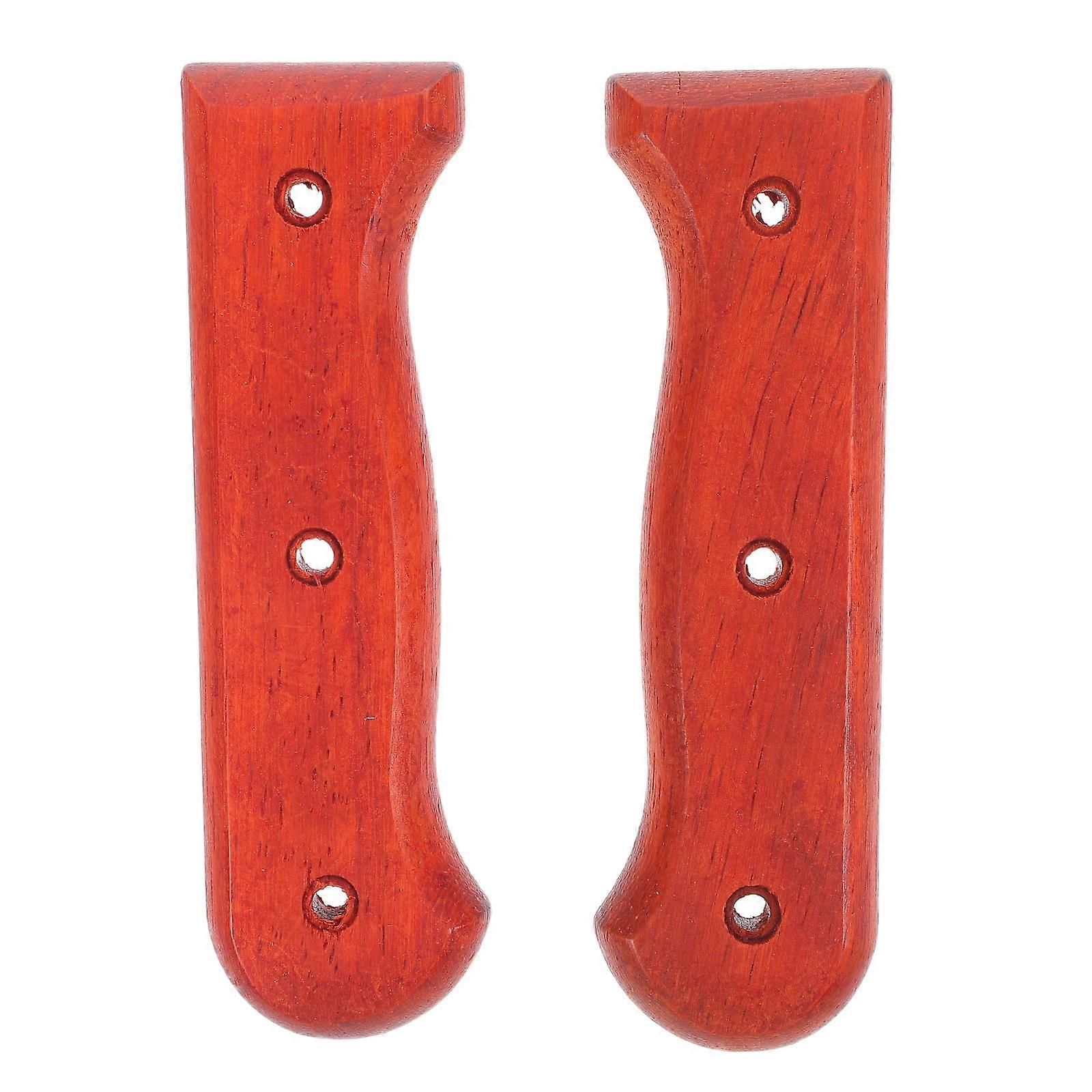 Wooden Handle Replacement for Kitchen Repair 1Pair Dark Red