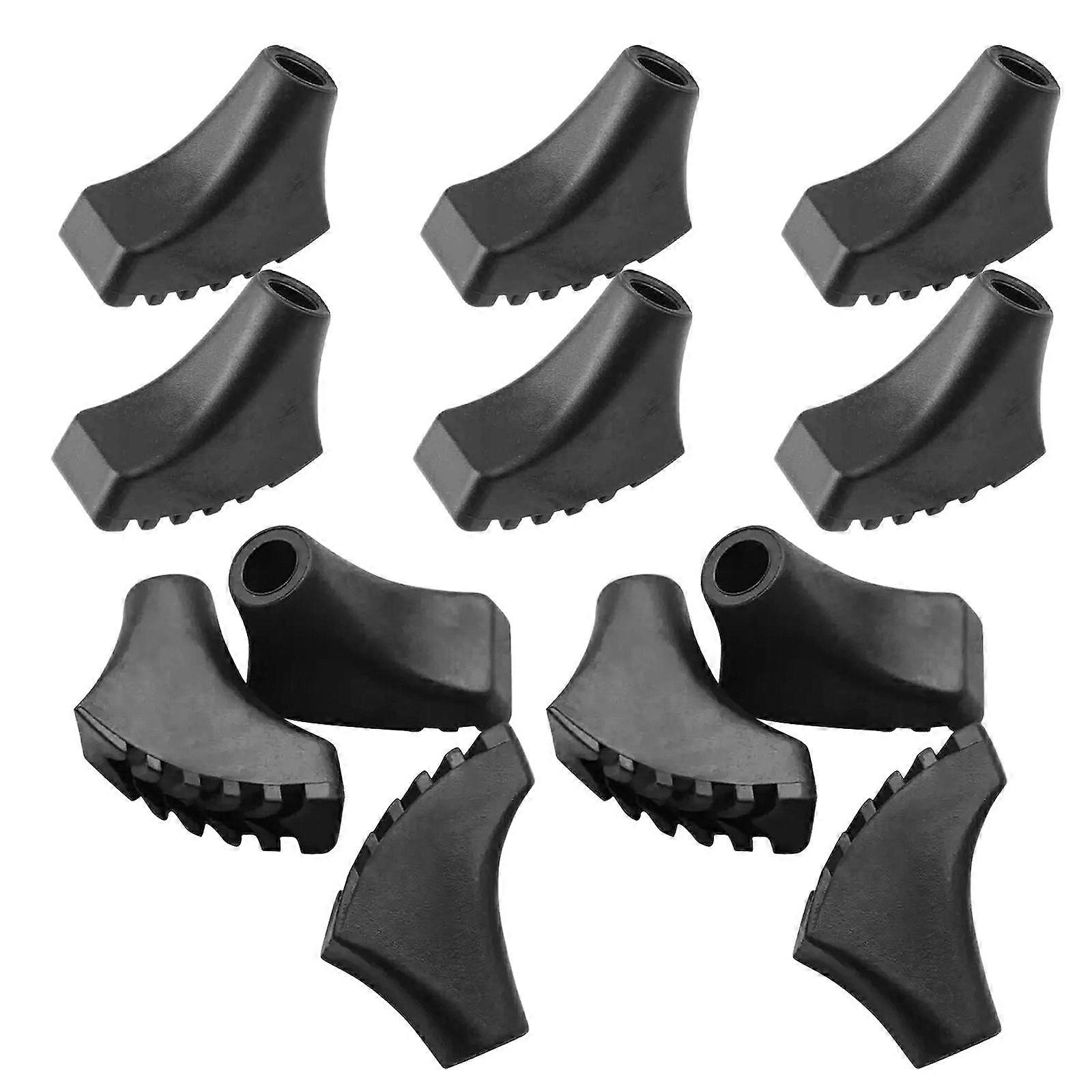 12Pcs Rubber Trekking Cane Tips for Hiking Pole Protection