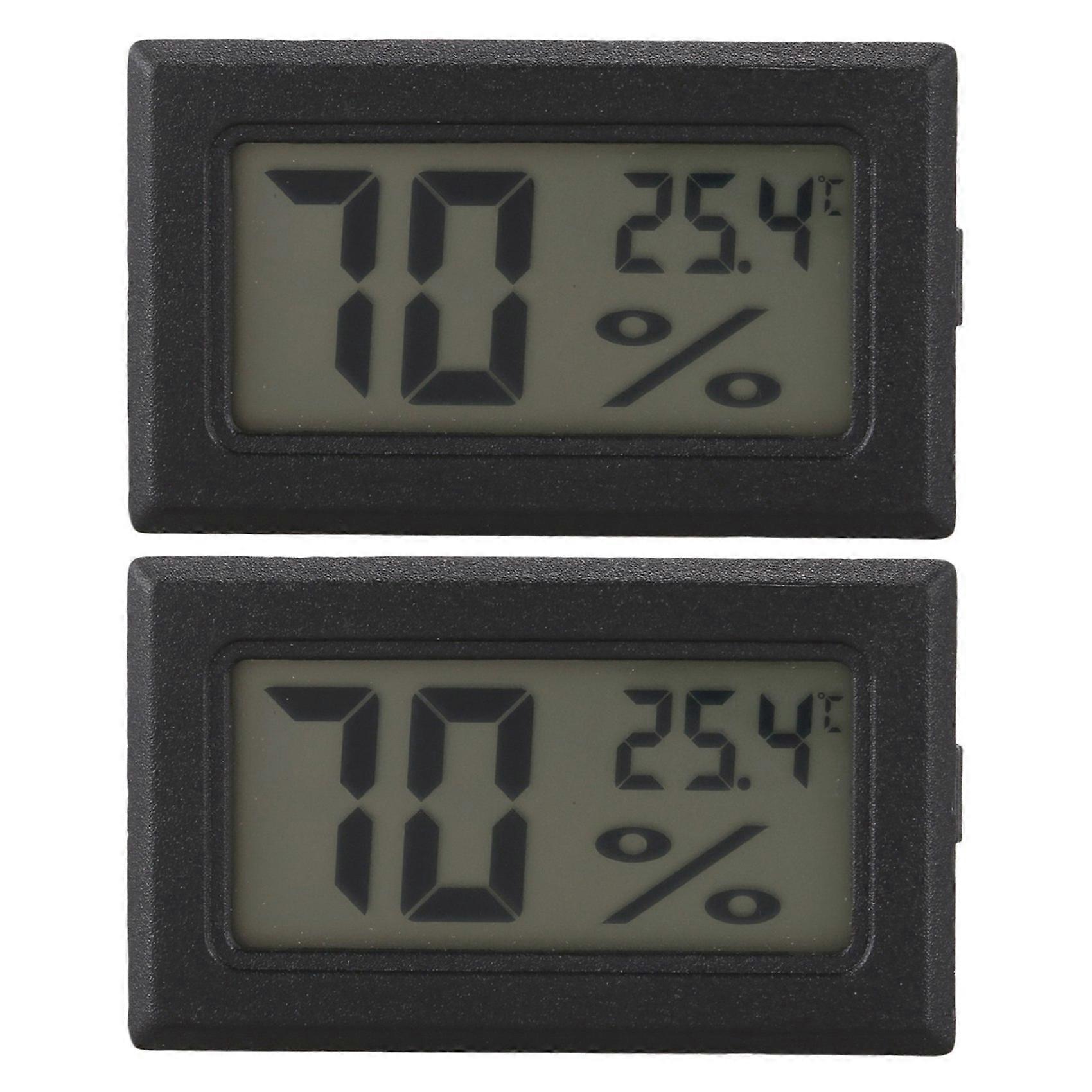 2X Mini Digital LCD Thermometer Hygrometer Humidity Temperature Meter Probe