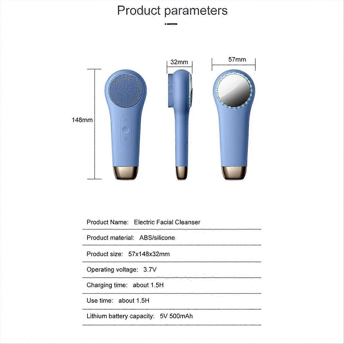  Cleansing Brush Face Scrub Brush Beauty Instrument,A