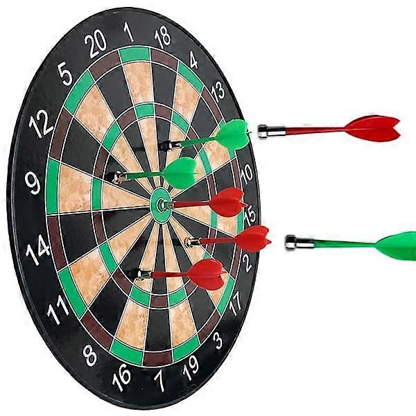 Dartboard, 17\" Magnetic Dartboard with 6 Magnetic Darts in 2 Colors for Kids and Adults