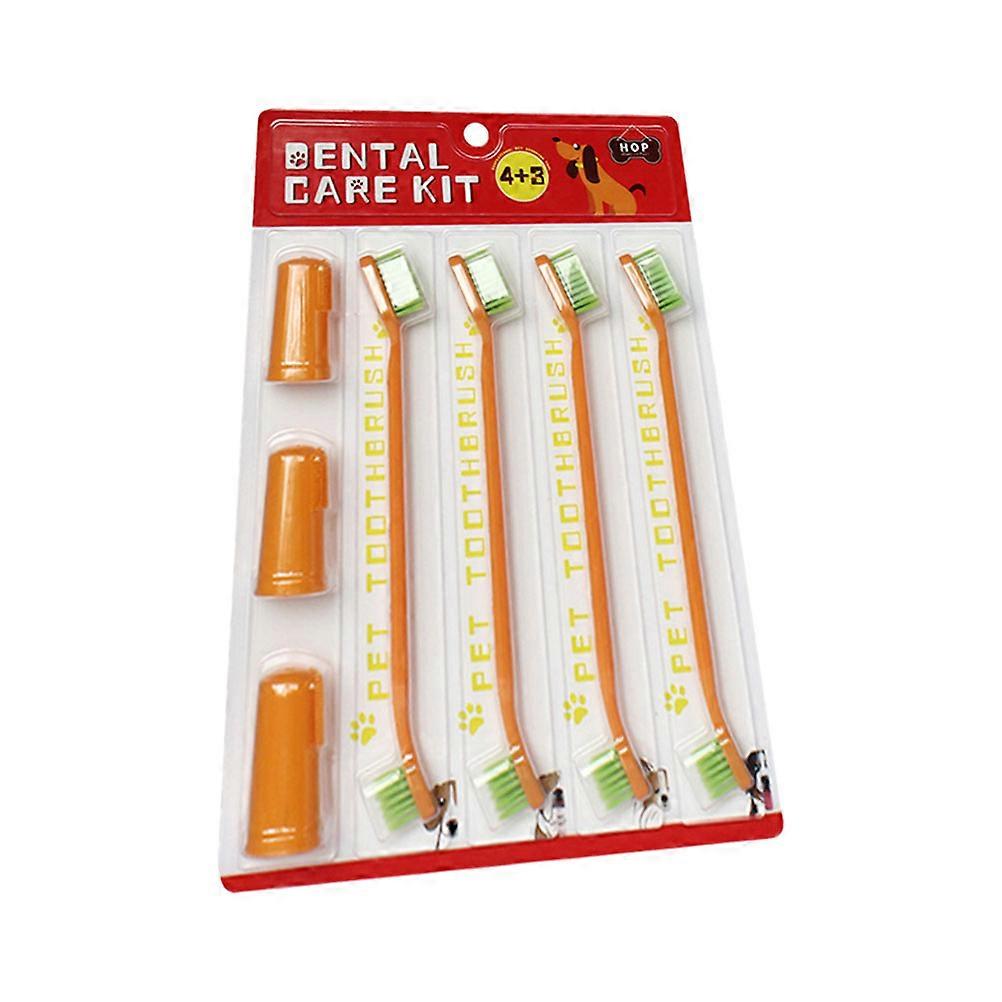 1 Set of Professional Pet Toothbrushes Convenient Cat Toothbrushes Portable Finger Toothbrushes