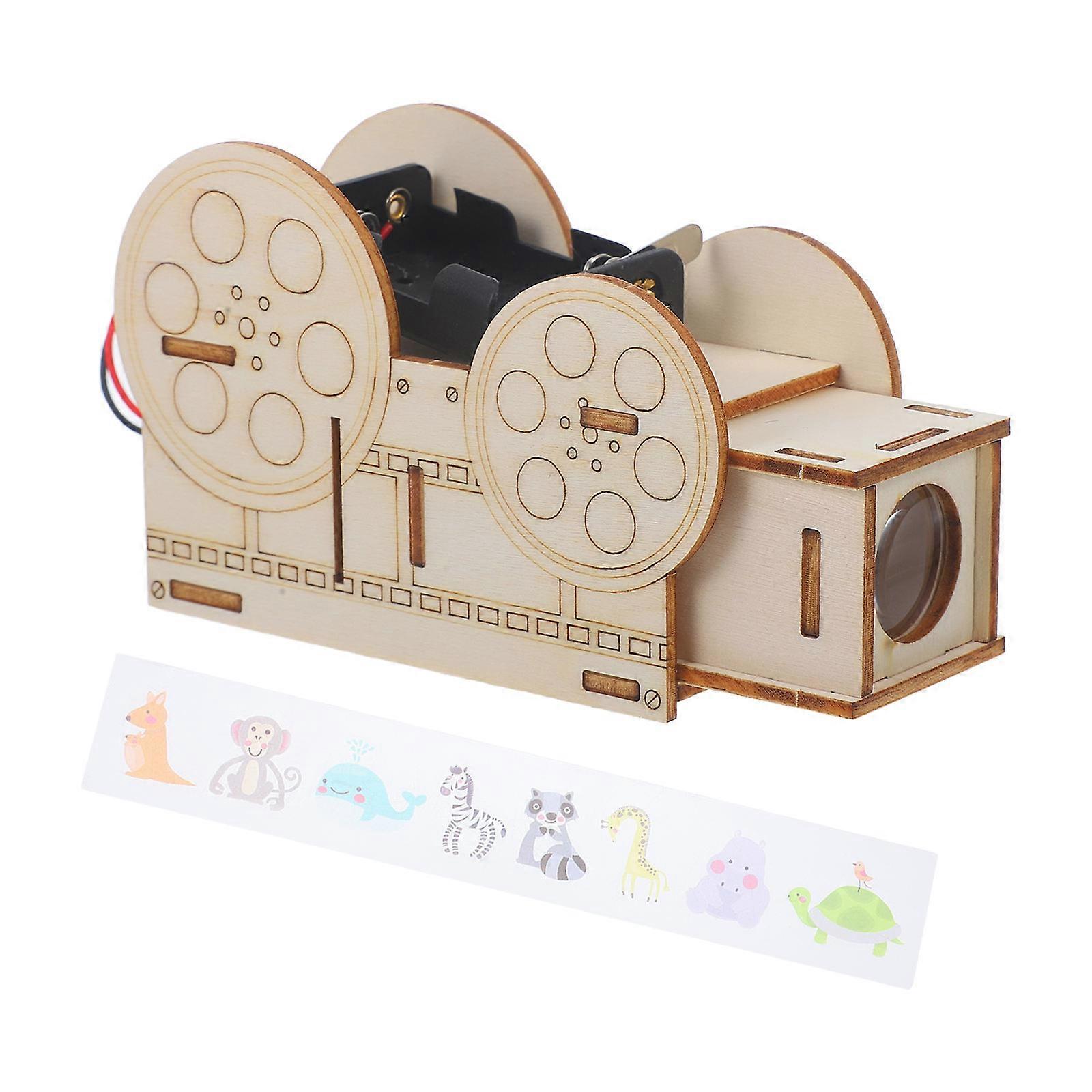 Science Education DIY Projector Kit for Creative Learning 1Set Wooden Toy