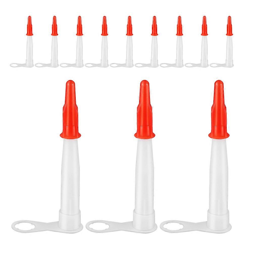 Caulk Nozzles Caulk Tube Caps for Filling 12Sets Reusable with ABS Assorted Color