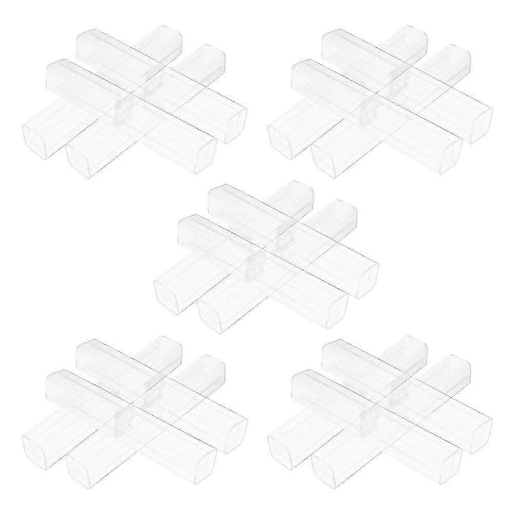 Transparent Plastic Pen Box for Pens Erasers and Small Items 60Pcs