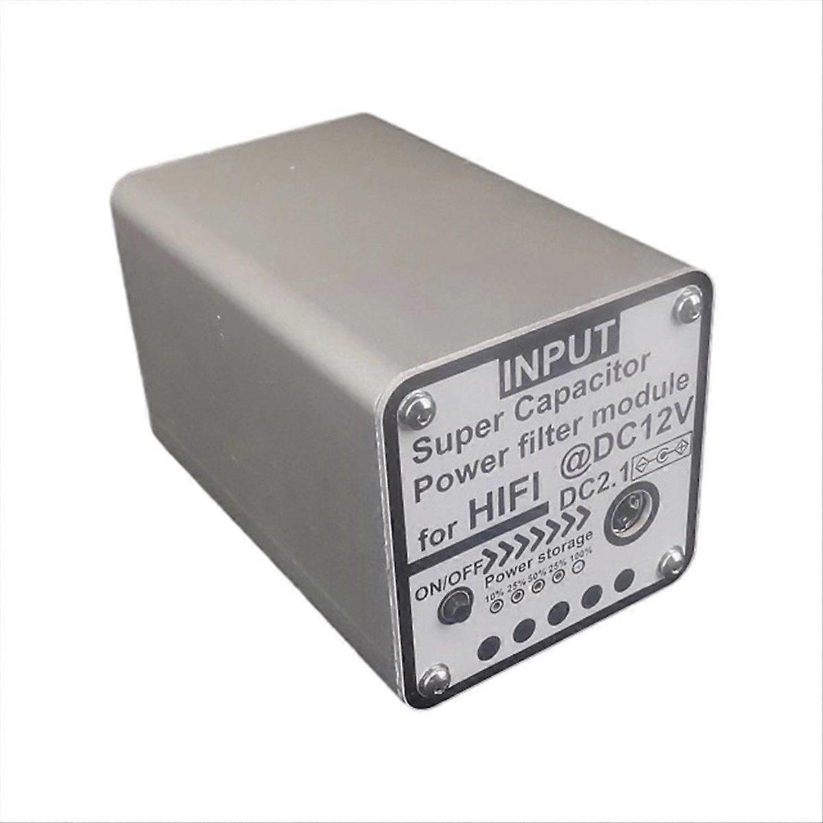 Super Capacitor Power Filter DC2.1 Input Output Super Capacitor Filter for HiFi Audio Video Equipmen
