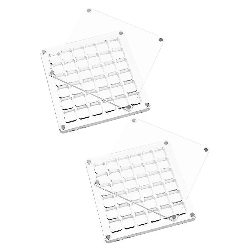 Acrylic Shell Display Box Collector for Display Use 2Pcs with Sections