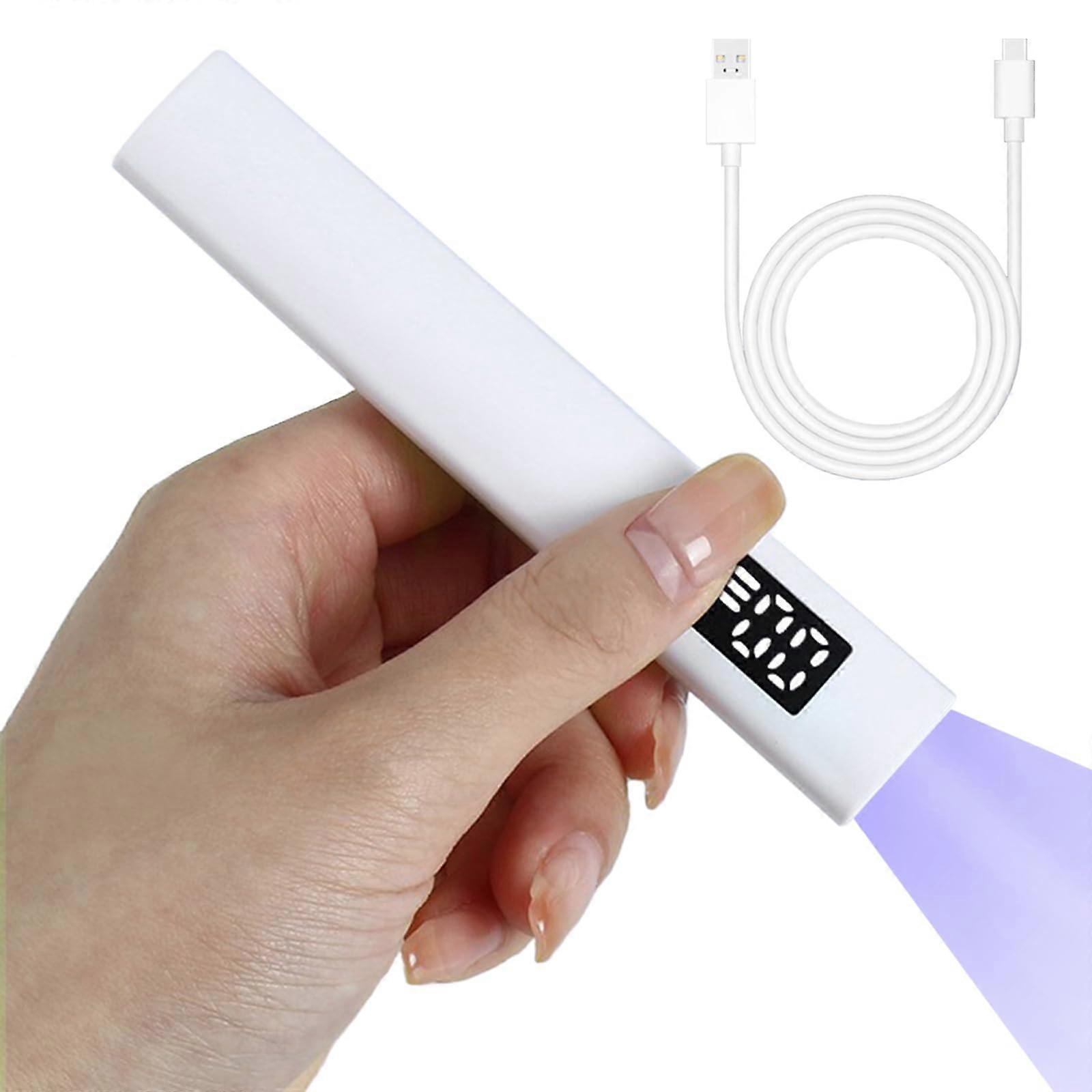 Portable LED Nail Lamp with LCD Timer, Cordless Rechargeable UV Light for Fast Gel Nail Curing