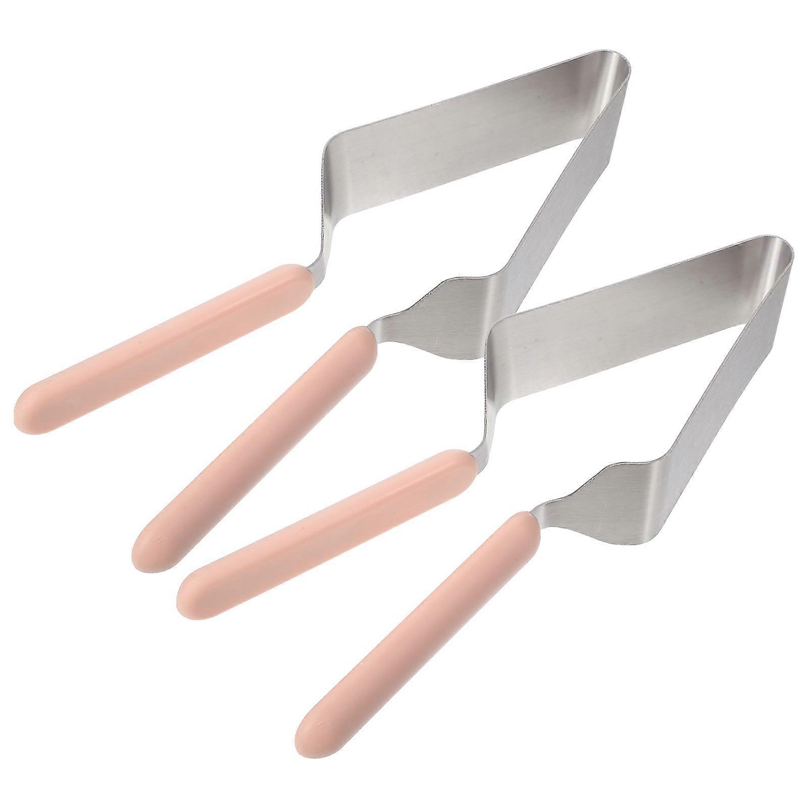 Stainless Steel Cake Server for Precise Cutting with Comfortable Grip Ideal for Kitchen Use Silver 2pcs