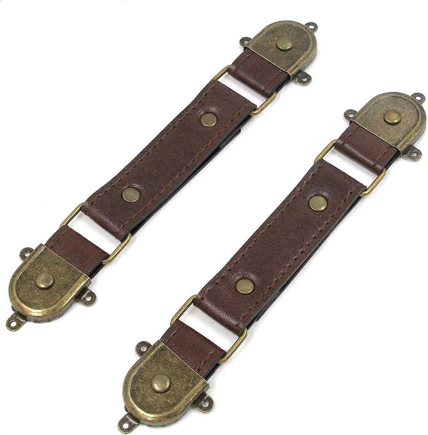 Replacement Luggage Parts Handle 2-Pack Brown Vintage Style Replacement Strap