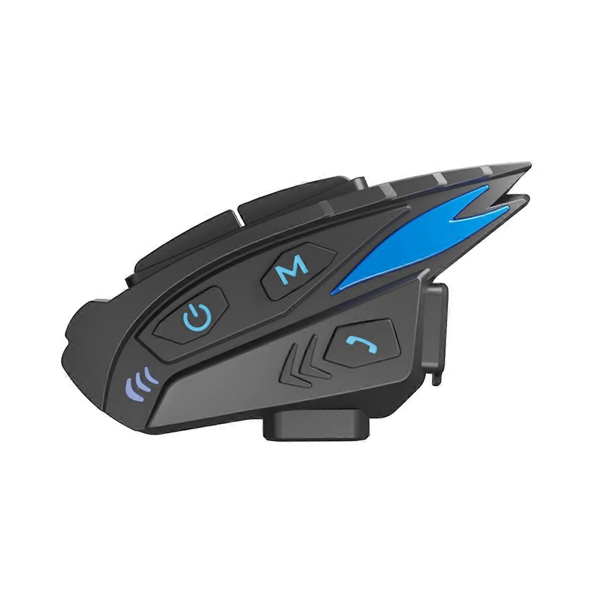 Motorcycle Helmet Headset Bluetooth 5.1 One-Button Networking Free Pairing 10-Person Intercom Distance 2km