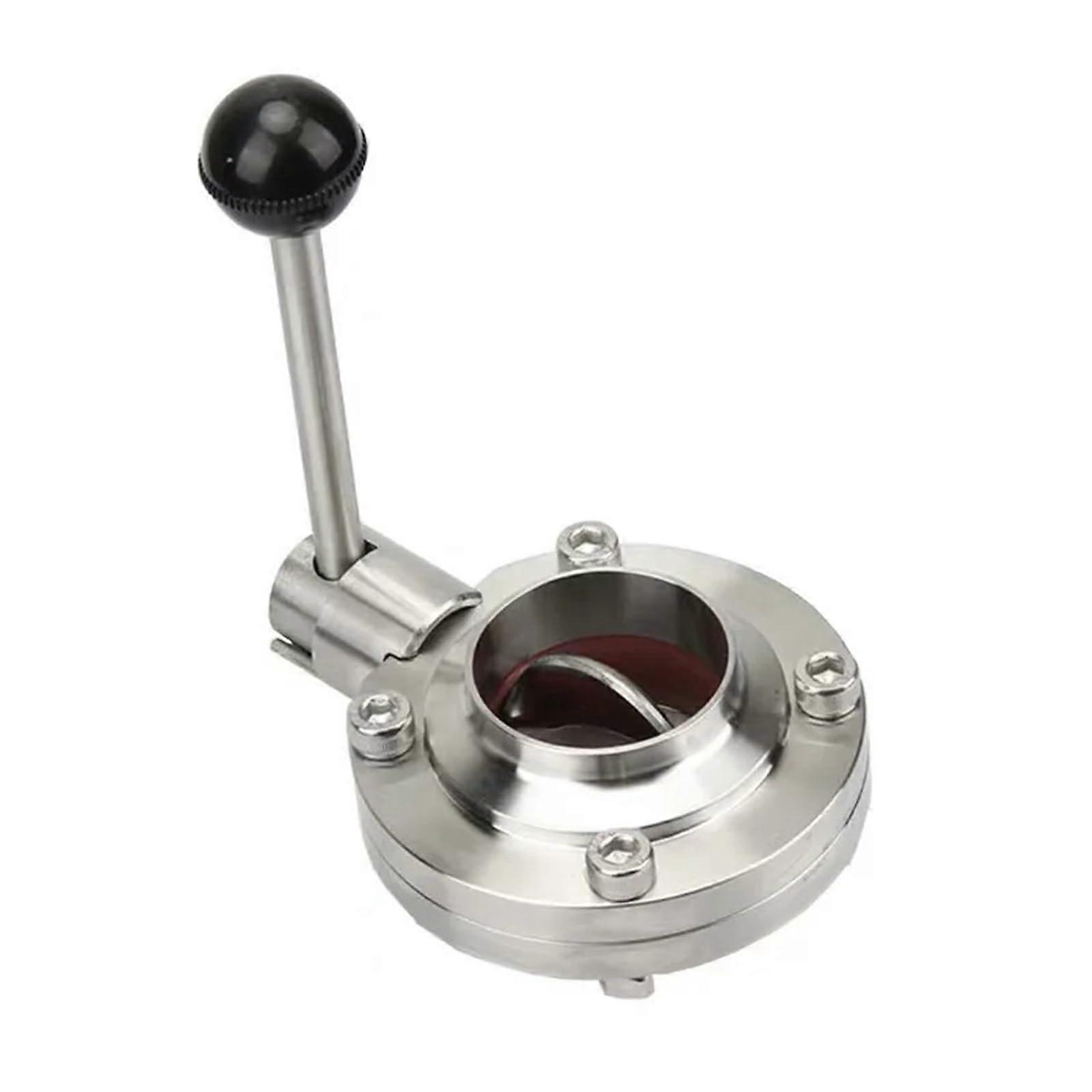 SS304 Sanitary Welded Flow Control Valve 6-1/4 Inch 159mm Pipe Outer Diameter for Plumbing Systems