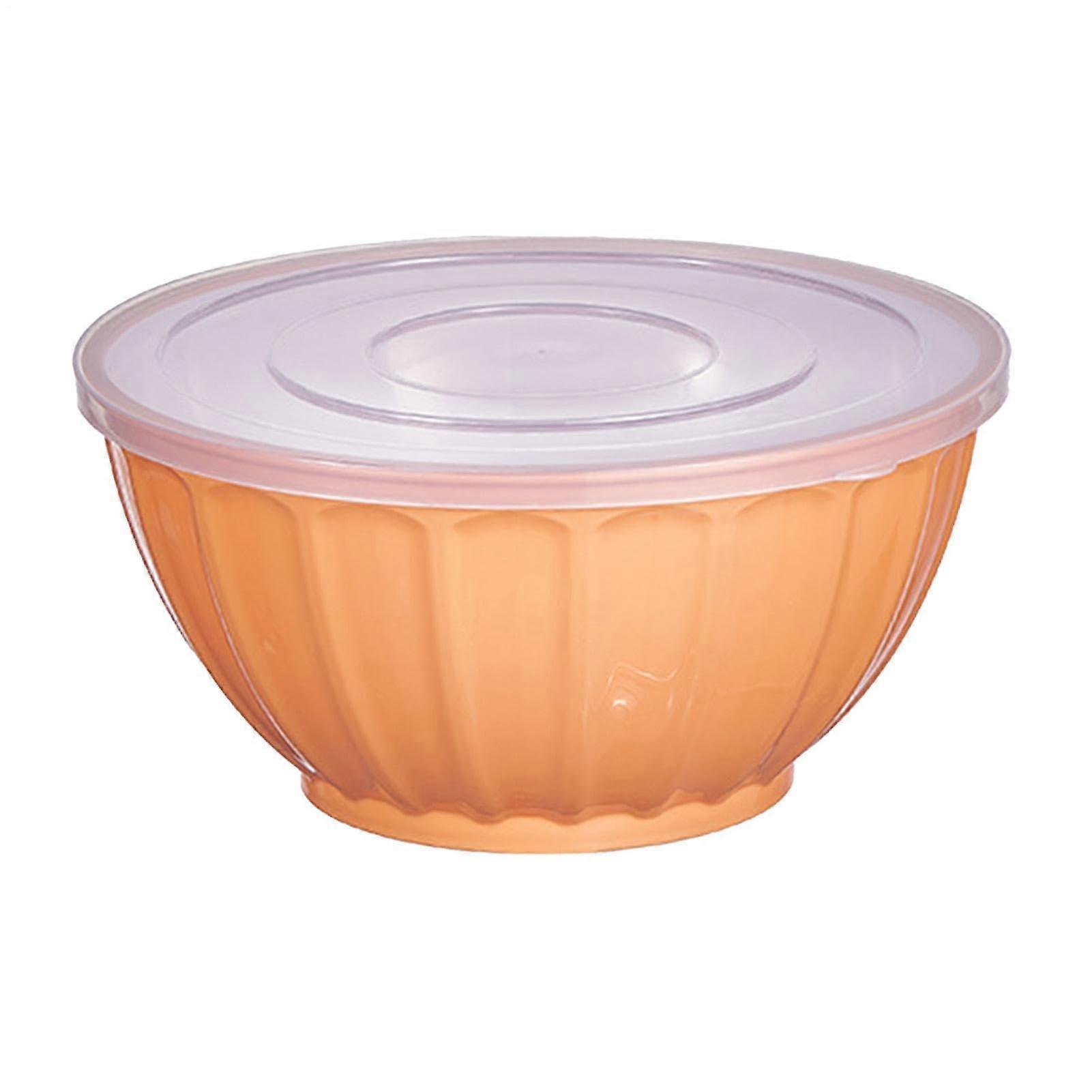 Large Plastic Salad Bowl with Lid 46 oz – Oversized Serving Bowl for Salad, Pasta and Parties