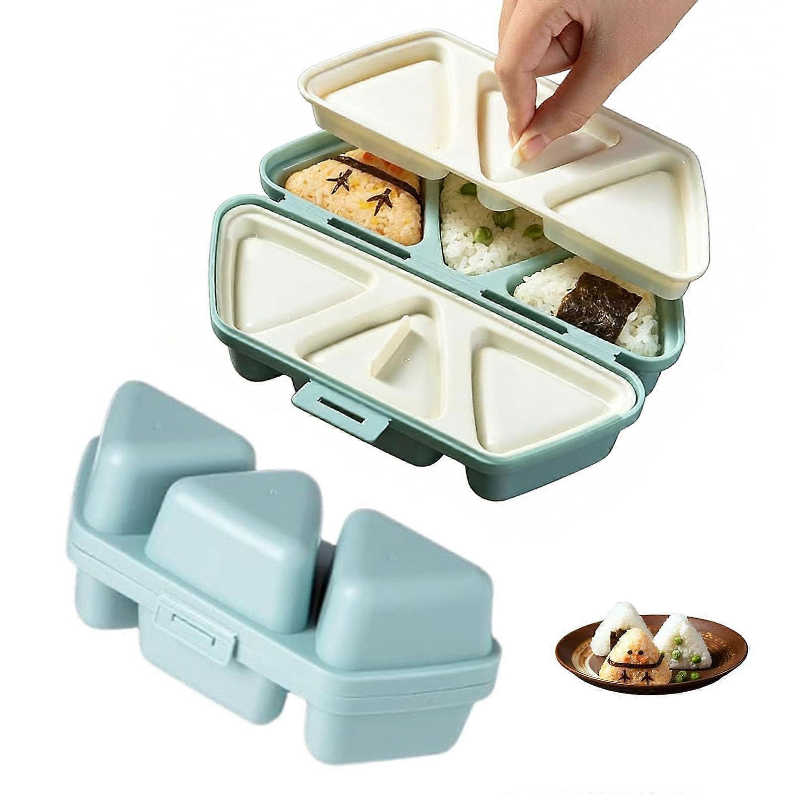 6 in 1 Onigiri Mold Sushi Maker, Triangle Rice Ball, NonStick Foldable Design, Dishwasher Safe